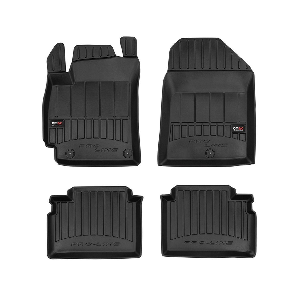 Hyundai Elantra Floor Mat - Omac - Premium TPE - Black - '16-'20